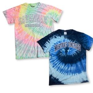Tie Dye T Shirt Lot Pink Blue size S